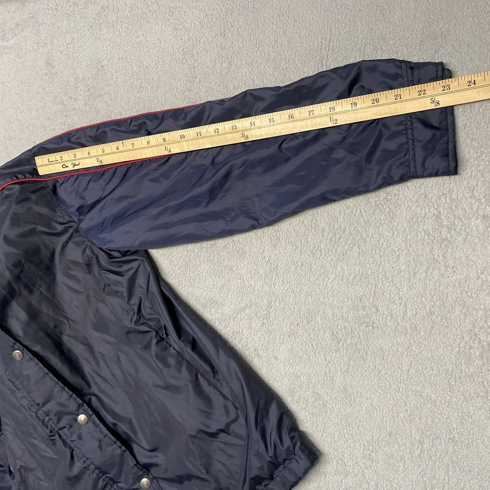 Vintage Ralph Lauren Jacket Womens Medium Navy Blue Snap Button Windbreaker 90s - Picture 6 of 10